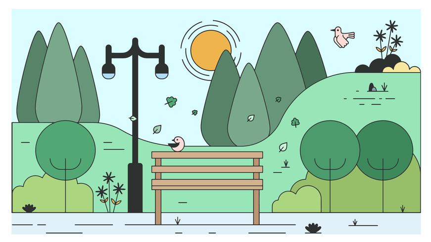 Park Bench Vector