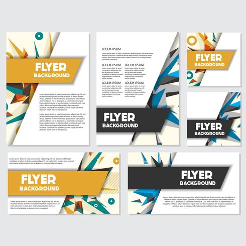 Low Poly Flyer style background diseño plantilla vector