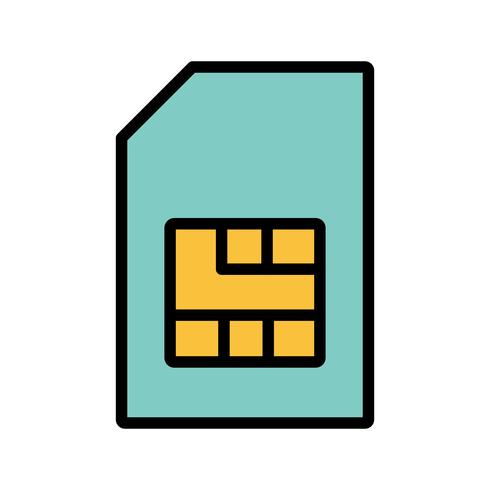 Sim icono de vector