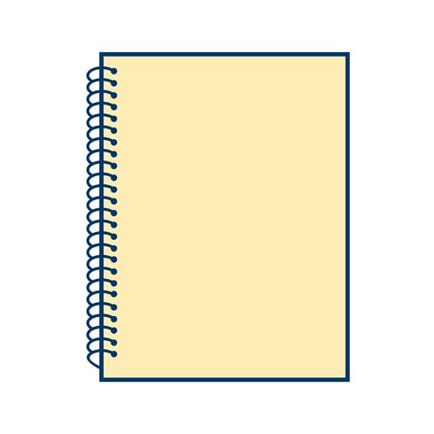 Vector icono de cuaderno de espiral