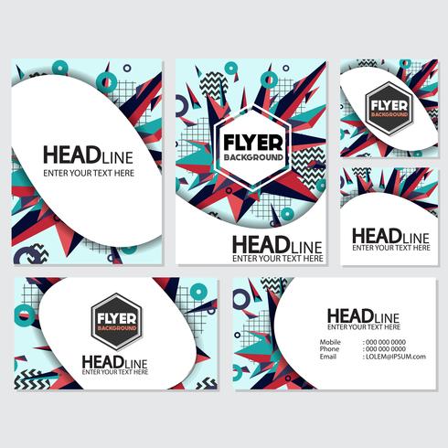 Low Poly Flyer style background Design Template vector