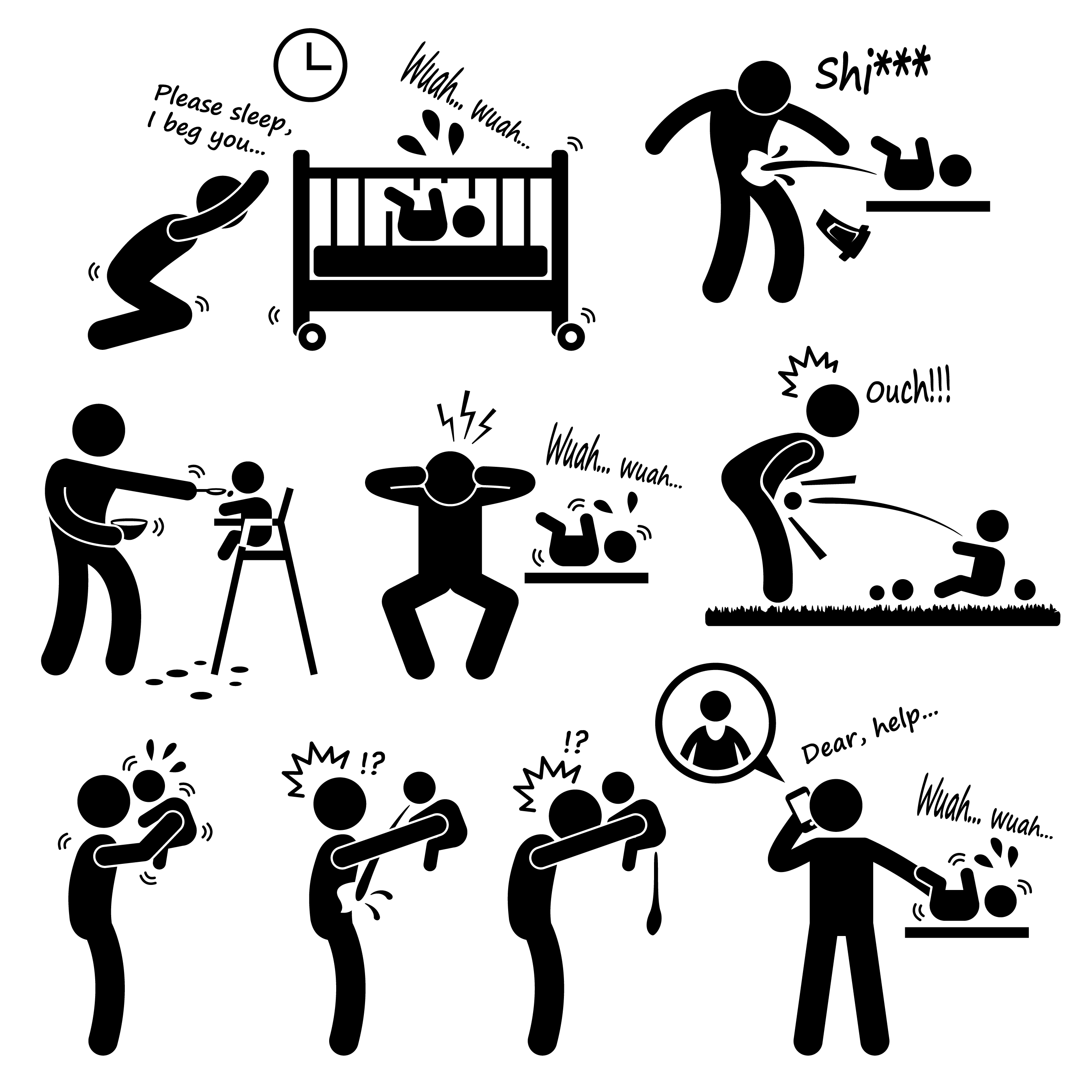 Father Daddy Husband Parenting Baby Stick Figure Pictogram ...