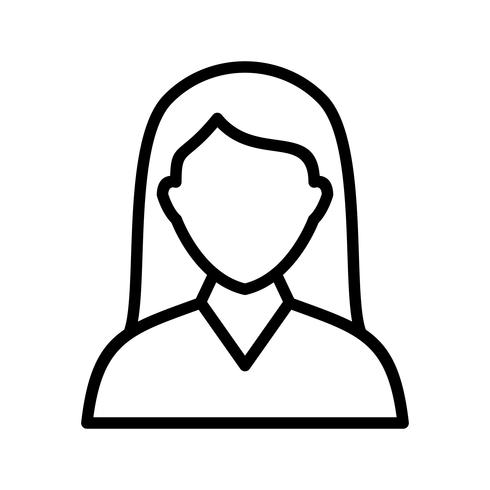 Vector icono de estudiante femenino