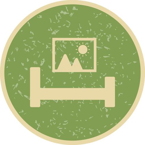 Icono de Vector de habitación de cama