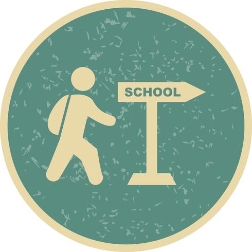 Vector Walking to School Icon
