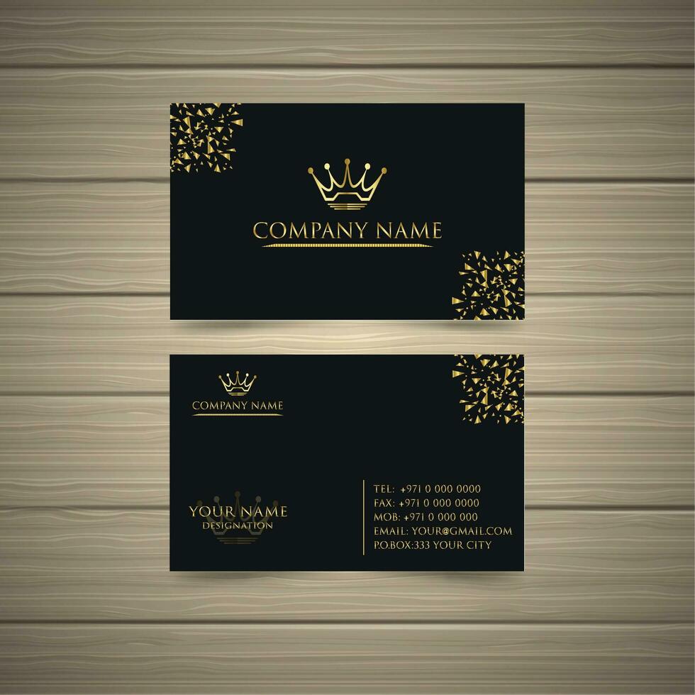 Latest Gold Business Card vector