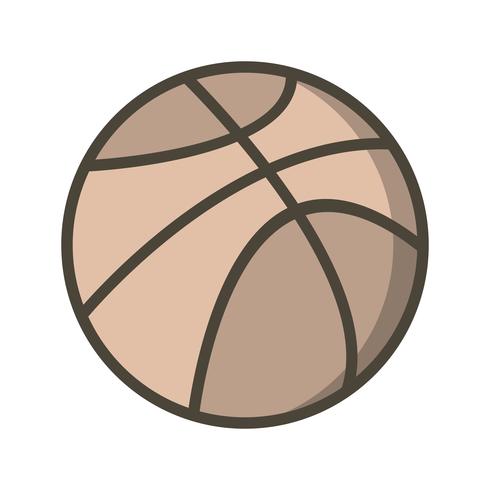Icono de la bola de la cesta del vector