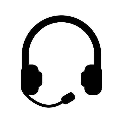 Icono de vector de auricular