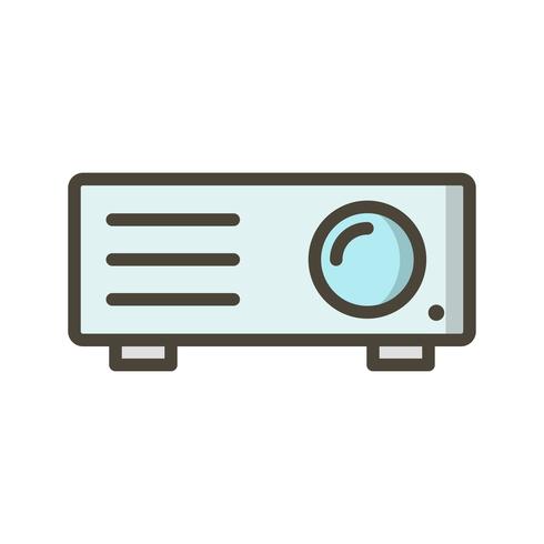 Icono de vector de proyector