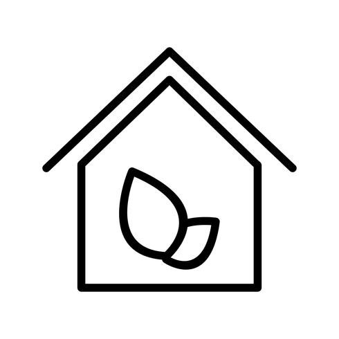 Eco House Vector Icon