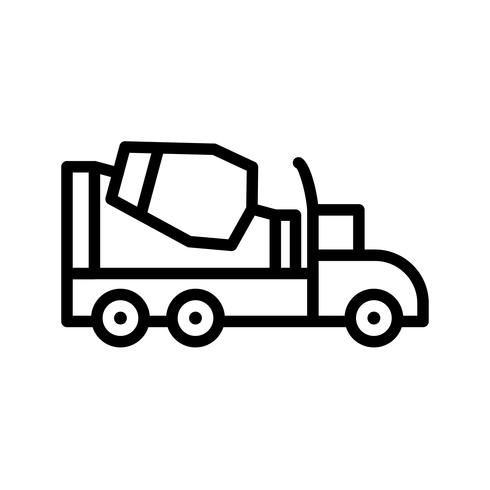 Concrete Mixer Vector Icon