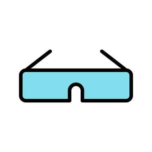 Icono de vector de gafas 3d