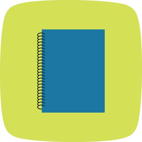 Vector icono de cuaderno de espiral