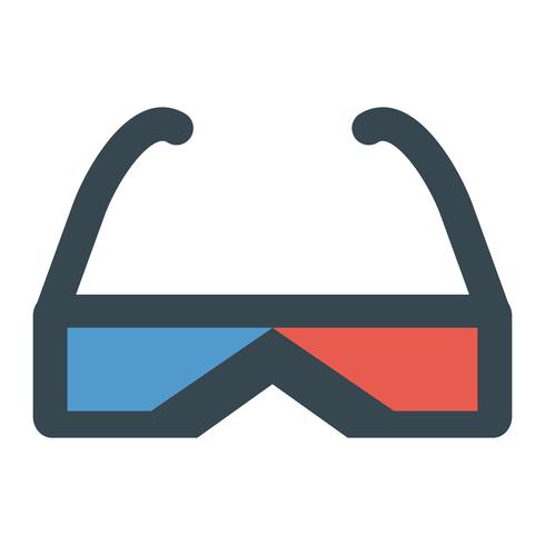 Icono de vector de gafas 3d