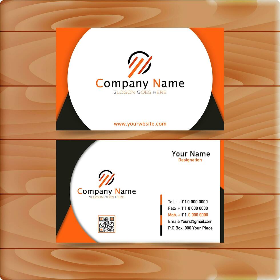 Orange Business Card vector