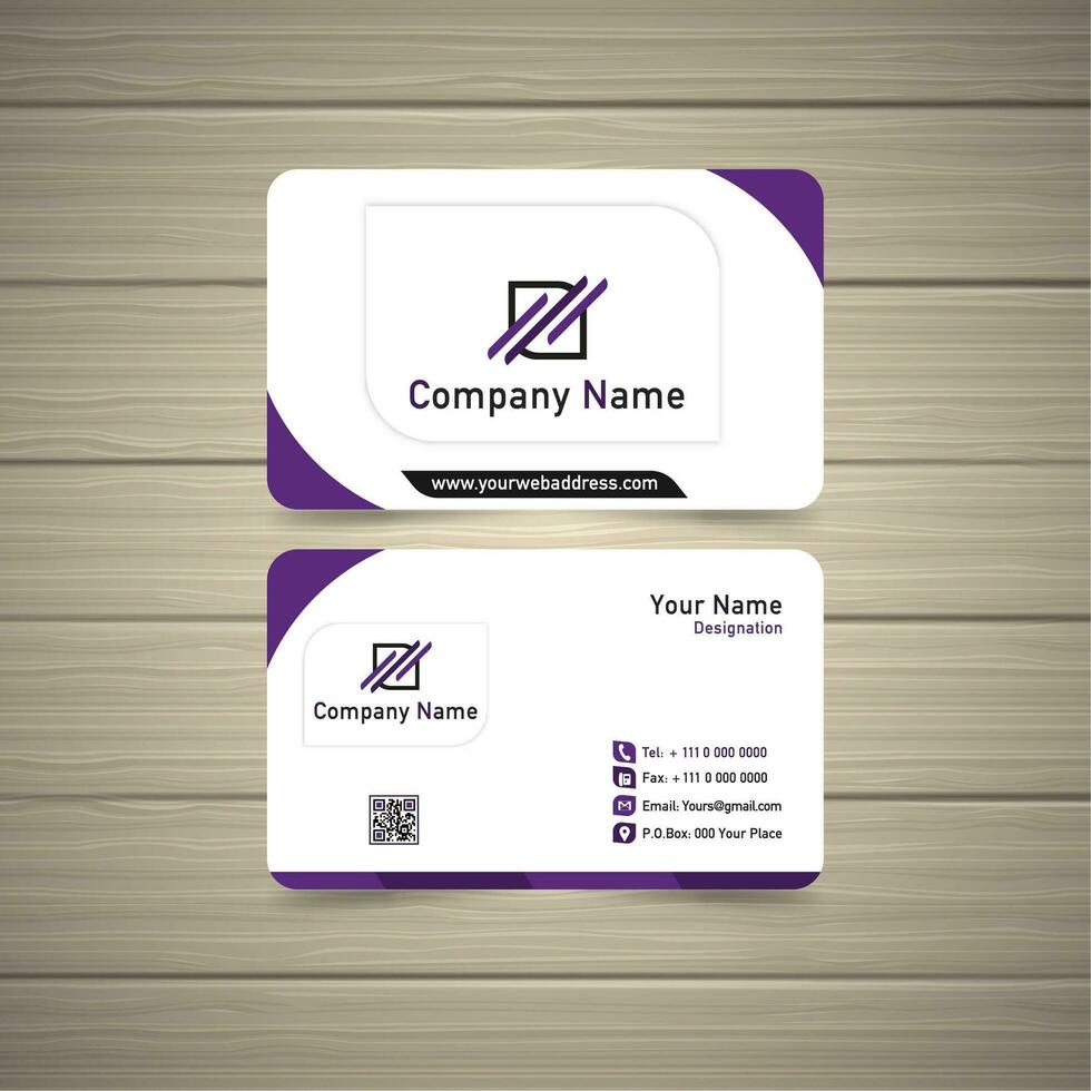 violet business Card vector