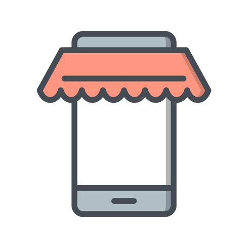 Vector icono de compras en línea