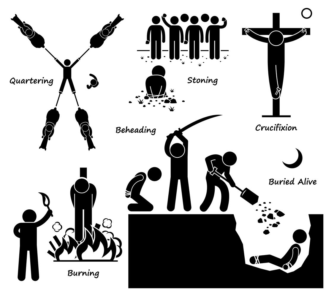 Execution Death Penalty Capital Punishment Ancient Methods Stick Figure BEB