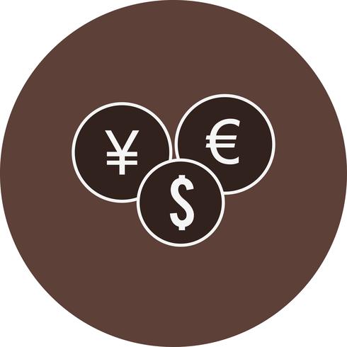 Vector icono de monedas