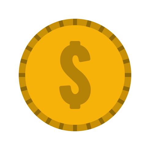 Vector dólares icono de moneda