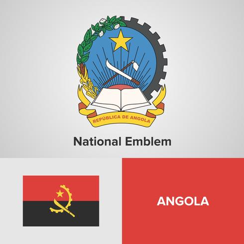 National Emblem, Map and flag  vector