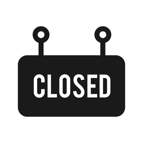 Vector Closed Sign Icon