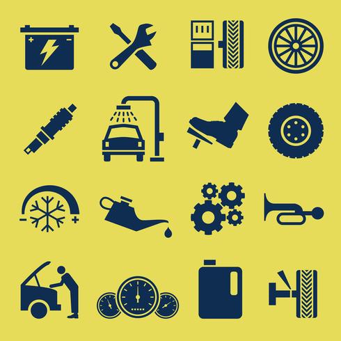 Auto Car Repair Service Icon Symbol. vector