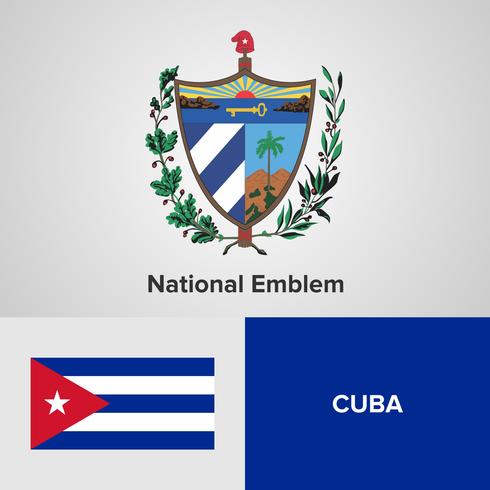 Emblema Nacional, Mapa y Bandera vector