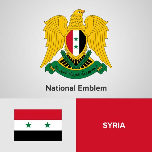 National Emblem, Map and flag  vector