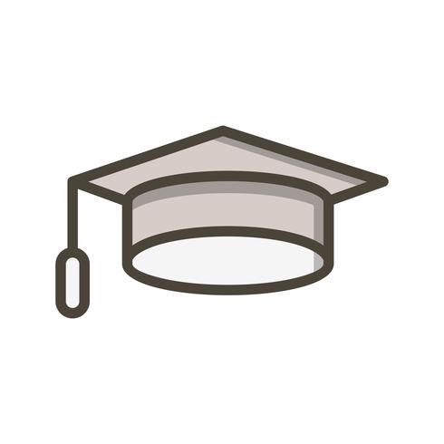 Vector icono de gorra de graduación