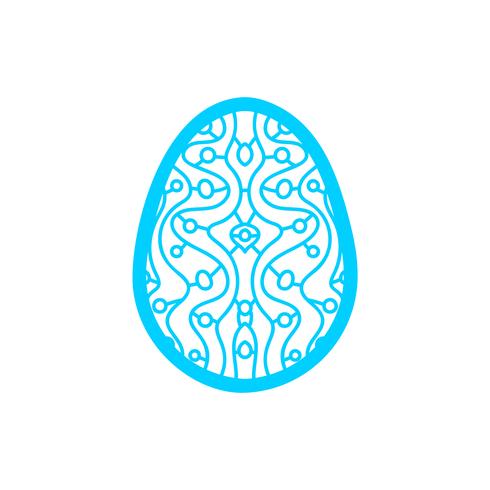 Happy Easter Laser cutting template for greeting cards vector