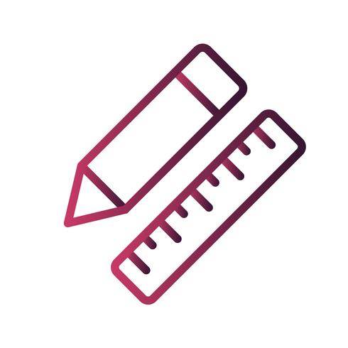 Vector Pencil  Ruler Icon