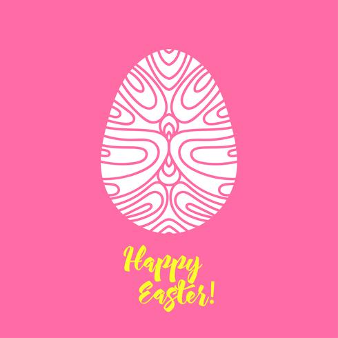 Happy Easter Laser cutting template for greeting cards vector