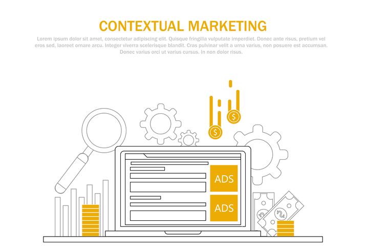 Contextual marketing banner vector