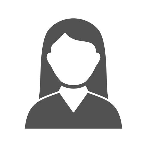 Vector icono de estudiante femenino