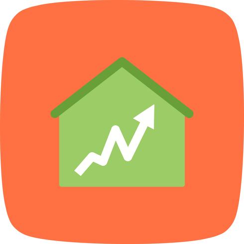 Graph House Vector Icon