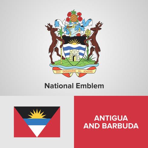 National Emblem, Map and flag  vector