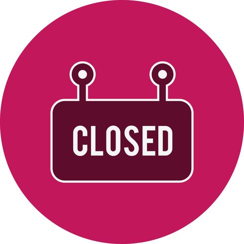 Vector Closed Sign Icon