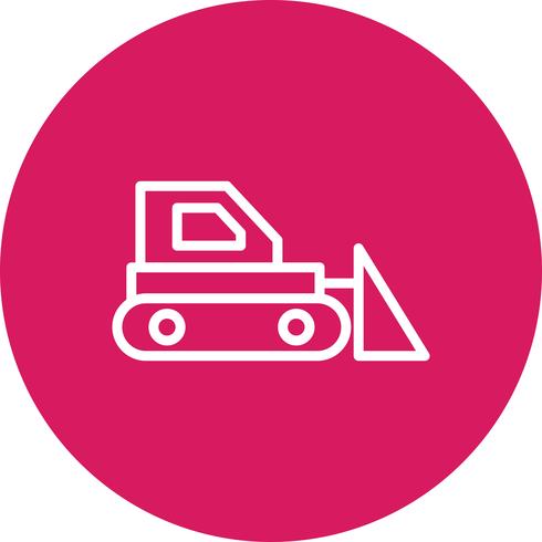 Bulldozer Vector icono