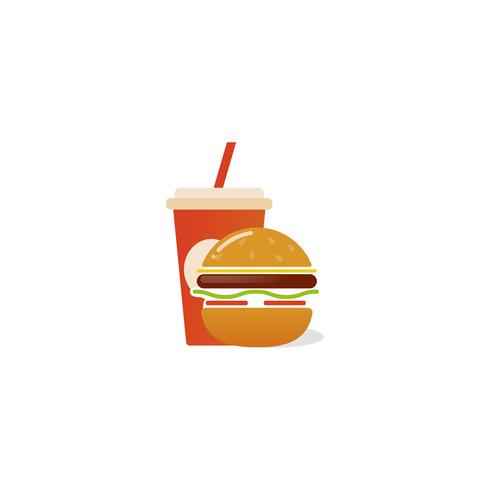 Icono de casa de hamburguesa clásico americano vector