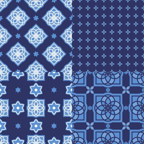 Azulejos de azulejo portugués. Patrones sin fisuras vector