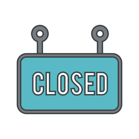 Vector Closed Sign Icon