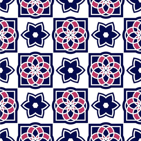 Portuguese azulejo tiles. Seamless patterns.  vector