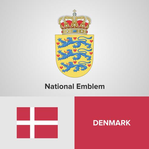 National Emblem, Map and flag  vector