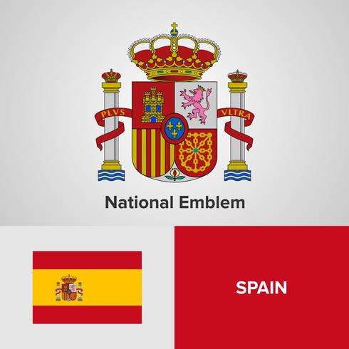 National Emblem, Map and flag  vector