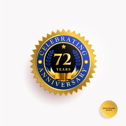 Years Anniversary Gold Badge vector