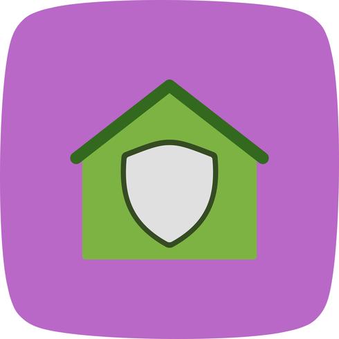 Icono de vector de casa protegida
