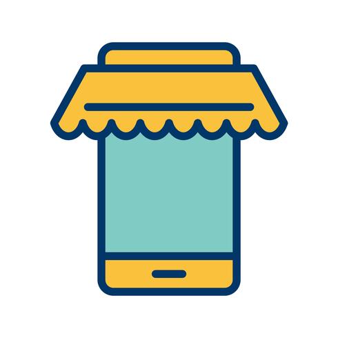 Vector icono de compras en línea