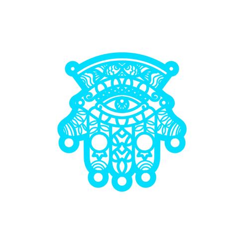 Laser cutting template  Hamsa vector