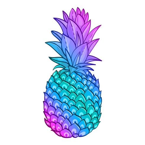 Pineapple creative trendy art poster. vector